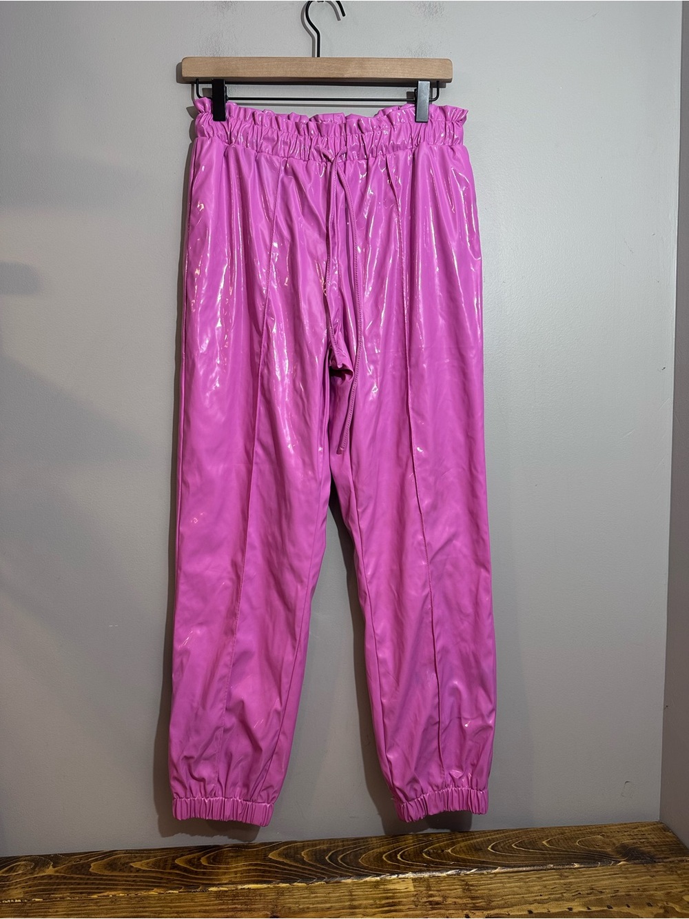 NWT TCEC Womens Size S Pink Faux Leather Pants